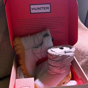 HUNTER: Little Kids Insulated Snow Boots - GRAY 10c